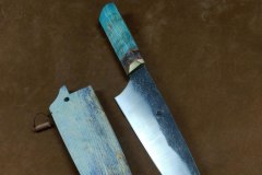 Dyed kitchen knife 001